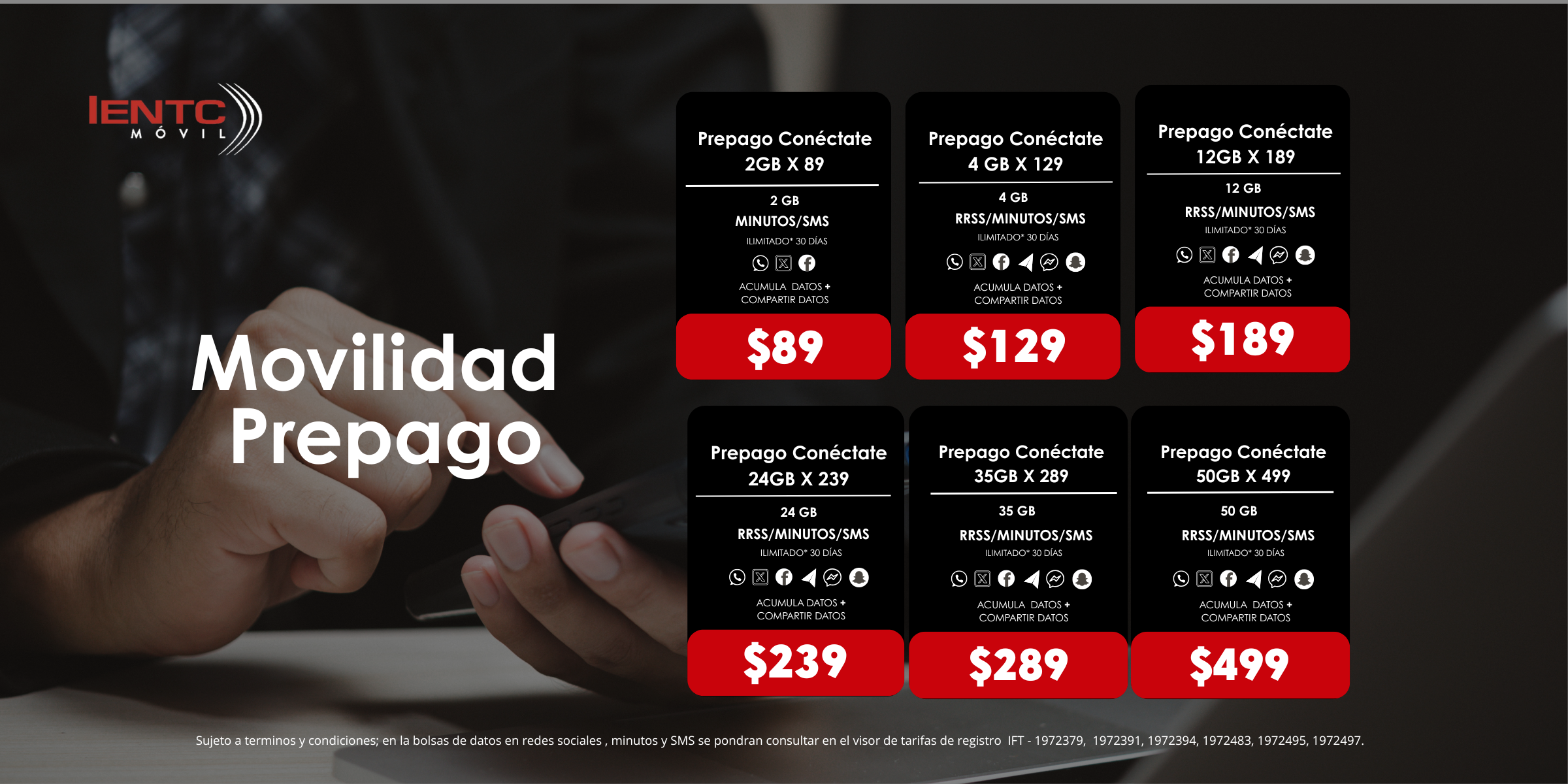 IENTC Telecom Paquetes prepago
