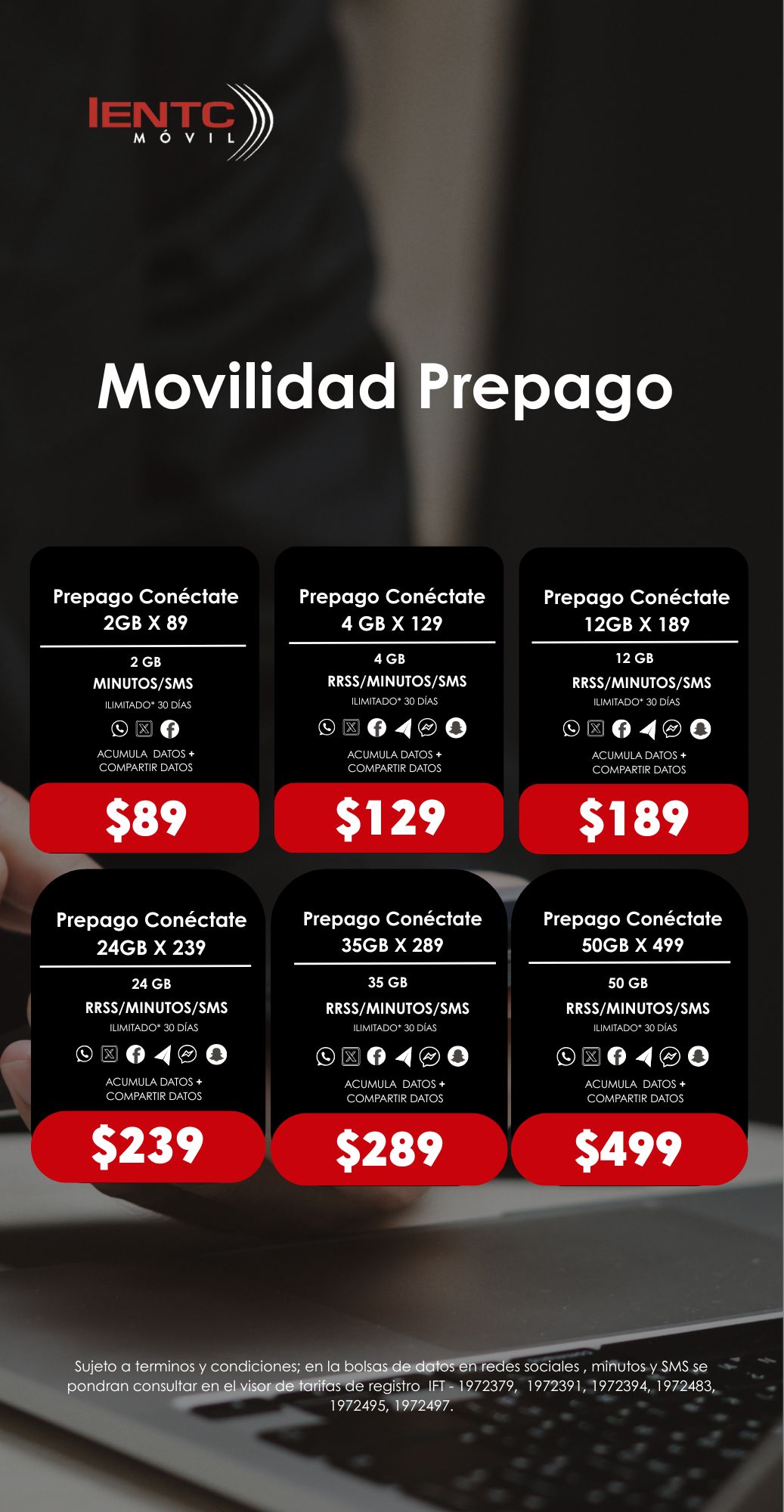 IENTC Telecom Paquetes prepago